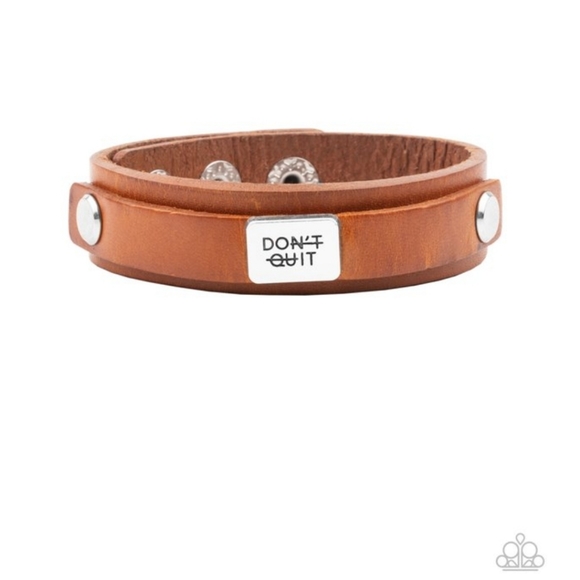 Dont Quit Now Brown Bracelet - Picture 2 of 2